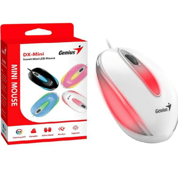 MOUSE GENIUS DX-MINI USB (NEGRO/BLANCO/ROSA/CELESTE)
