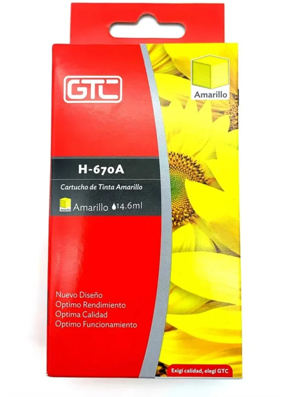 CARTUCHO HP 670XL AMARILLO (CZ120AL) (8 ml)