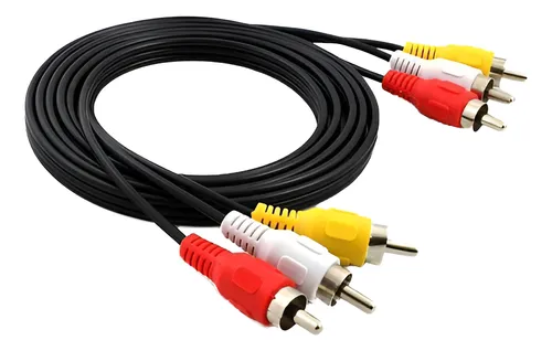 CABLE DE AUDIO Y VIDEO 3 RCA A 3 RCA (1.5 METROS)