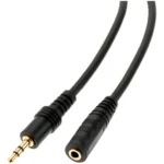 CABLE EXTENSION 3.5MM (1.8 MTS.) NEGRO