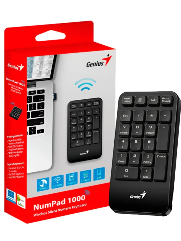 TECLADO NUMERICO GENIUS INALAMBRICO NUMPAD 1000