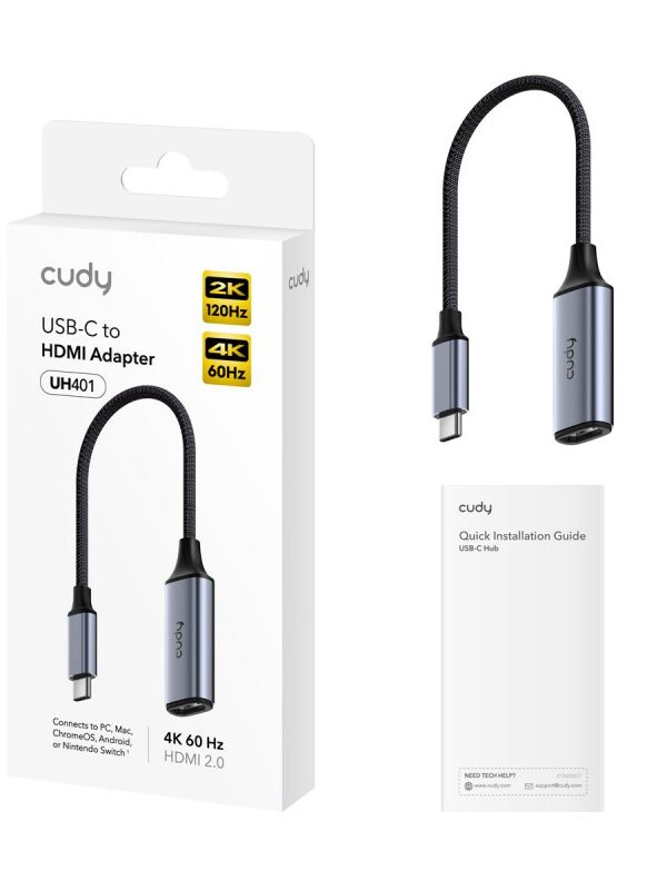 ADAPTADOR CUDY USB-C A HDMI UH401
