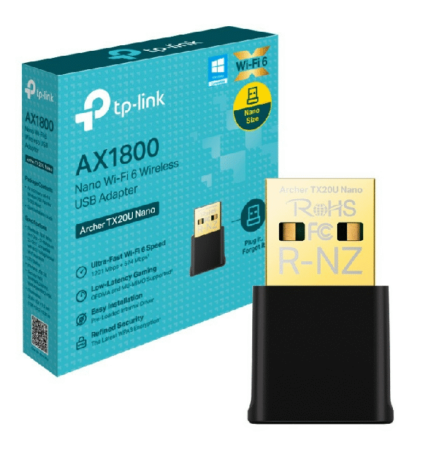 PLACA DE RED WI-FI 6 USB TP-LINK ARCHER TX20U NANO
