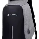 MOCHILA NOTEBOOK SUONO (NEGRA Y GRIS)